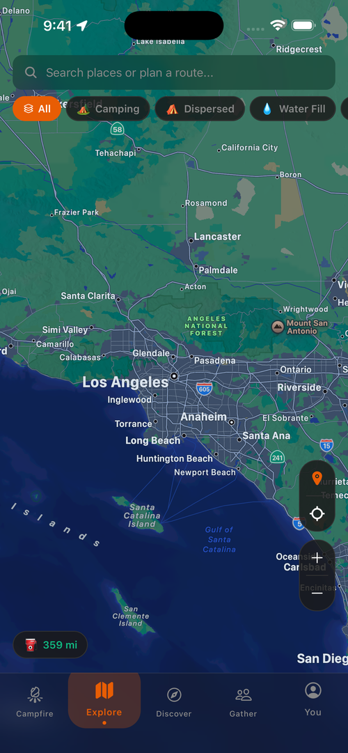 Explore — interactive POI map