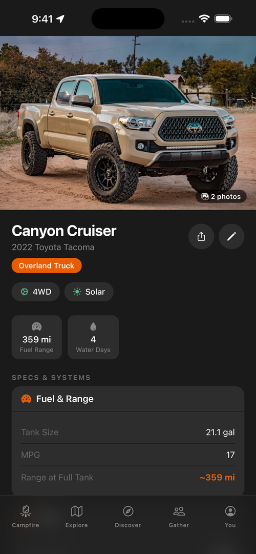 Rig — vehicle specs, mods, and build details